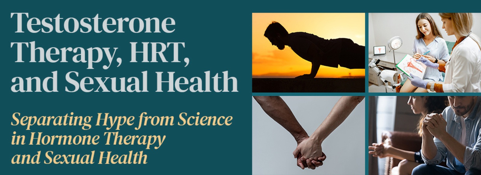 Harvard Medical School course banner: Testosterone Therapy, HRT, and Sexual Health, January 28–30, 2027, Signia by Hilton Bonnet Creek
